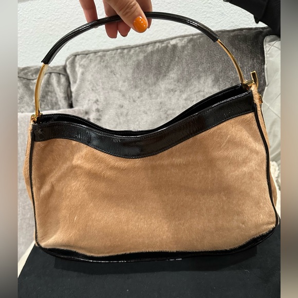 Gianni Versace leather black, tan and gold purse - Picture 7 of 17